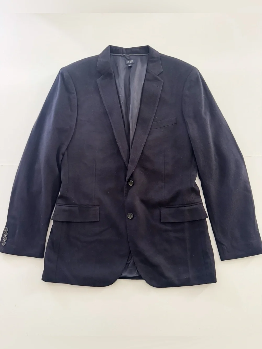J. Crew Ludlow Midnight Navy Blue 100% Cashmere Blazer Jacket Men’s Size 44L